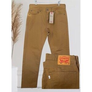 Levi’s 505 Regular Fit Stretch Denim Men’s W33 L30 Lightweight Khaki Jeans